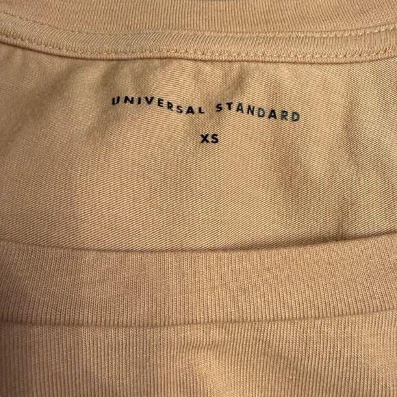 Universal Standard Tee Rex Short Sleeve Shirt Allspice Beige Pima Cotton XS 6-8 - Picture 3 of 4